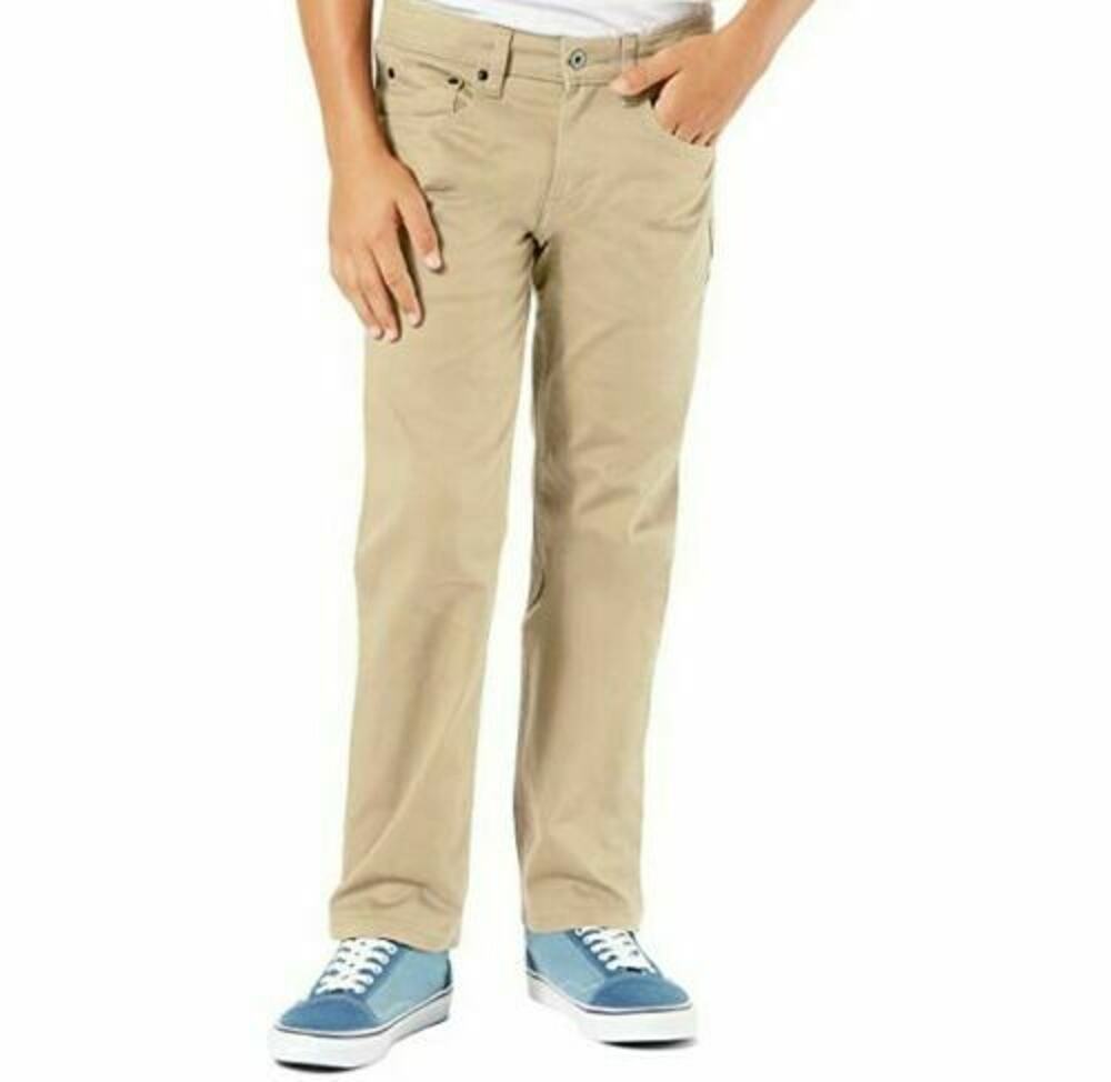 Signature Levi Strauss Boys Jeans S67 Sz 10 Athletic Khaki tan pants School jean